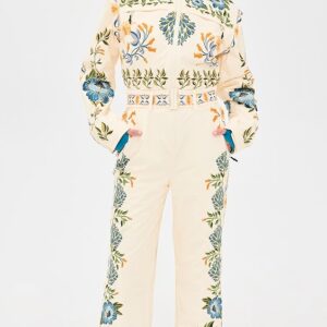 FARM Rio Winter Garden Jumpsuit Off White Winter Garden Jumpsuit Off White