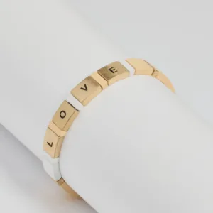 With Love Metal Stretch Bracelet