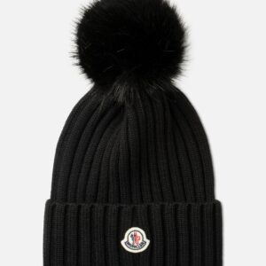 Moncler Wool Beanie with Pom Pom Wool Beanie with Pom Pom