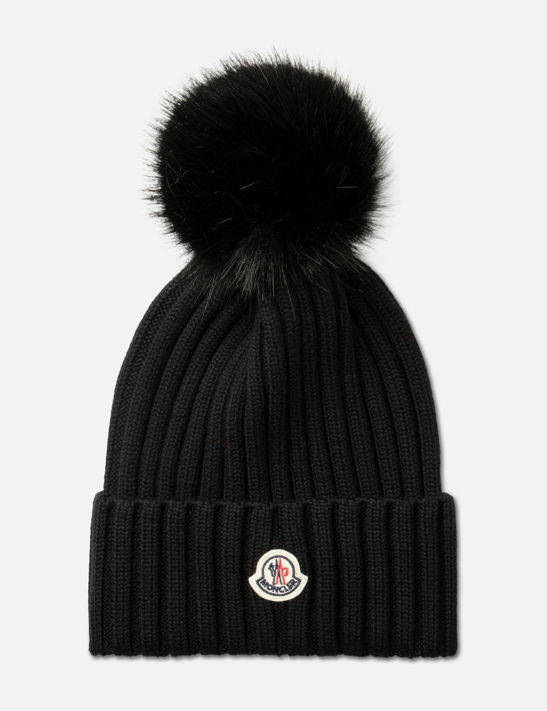 Moncler Wool Beanie with Pom Pom