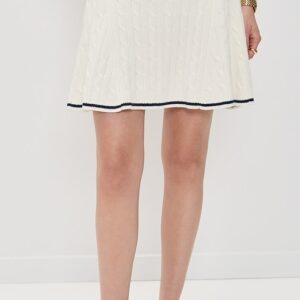 Wool Blend Cable Knit Skort