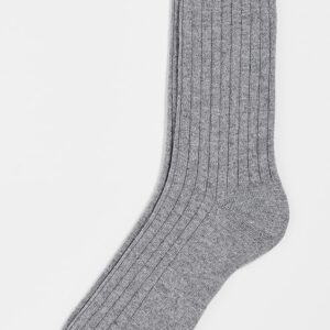 Wool Cashmere Rib Socks
