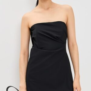 Wool Drape Mini Dress