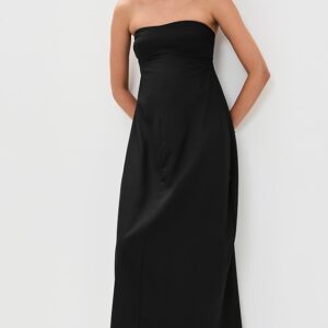 Wool Strapless Cocoon Dress