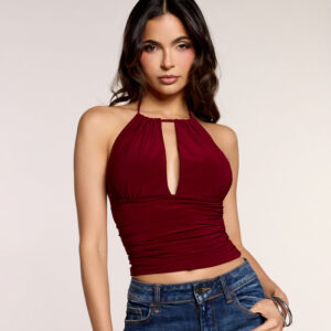 Windsor Worth A Look Halter Crop Top