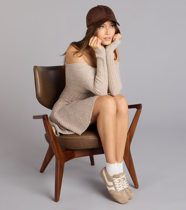 Windsor Wrapped Up Cute Off-The-Shoulder Dress