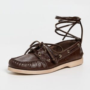 Golden Goose Wrinkled Leather Boat Shoes