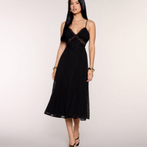 Windsor Written In Lace Chiffon Midi Dress