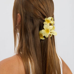 SHERRY.L Yellow Flower Claw Clip