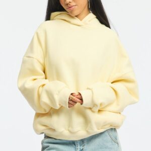 Yellow Graphic Hoodie Sweater Long Sleeve
