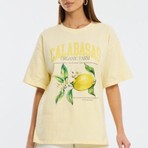 Yellow Graphic Tee Short Sleeve