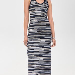 Zinah Knit Dress In Linen Dry Rib