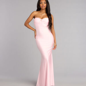 Windsor Zooey Faux Pearl Trim Mermaid Formal Dress Zooey Faux Pearl Trim Mermaid Formal Dress