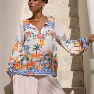 Zoraida Multicolour Tropical Blouse